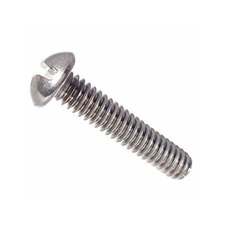 Newport Fasteners #10-32 x 2 in Slotted Round Machine Screw, Plain 18-8 Stainless Steel, 1000 PK 206669-BR-1000